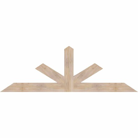 Ekena Millwork Saratoga Smooth Timber Gable Bracket, Douglas Fir, 84"W x 28"H x 3 1/2"D x 5 1/2"F, 8/12 Pitch GBW084X28X0406SAR00SDF